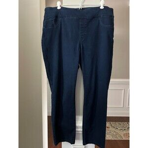 The So Slimming Jegging by Chicos Cotton Blend Dark Wash Sz 3